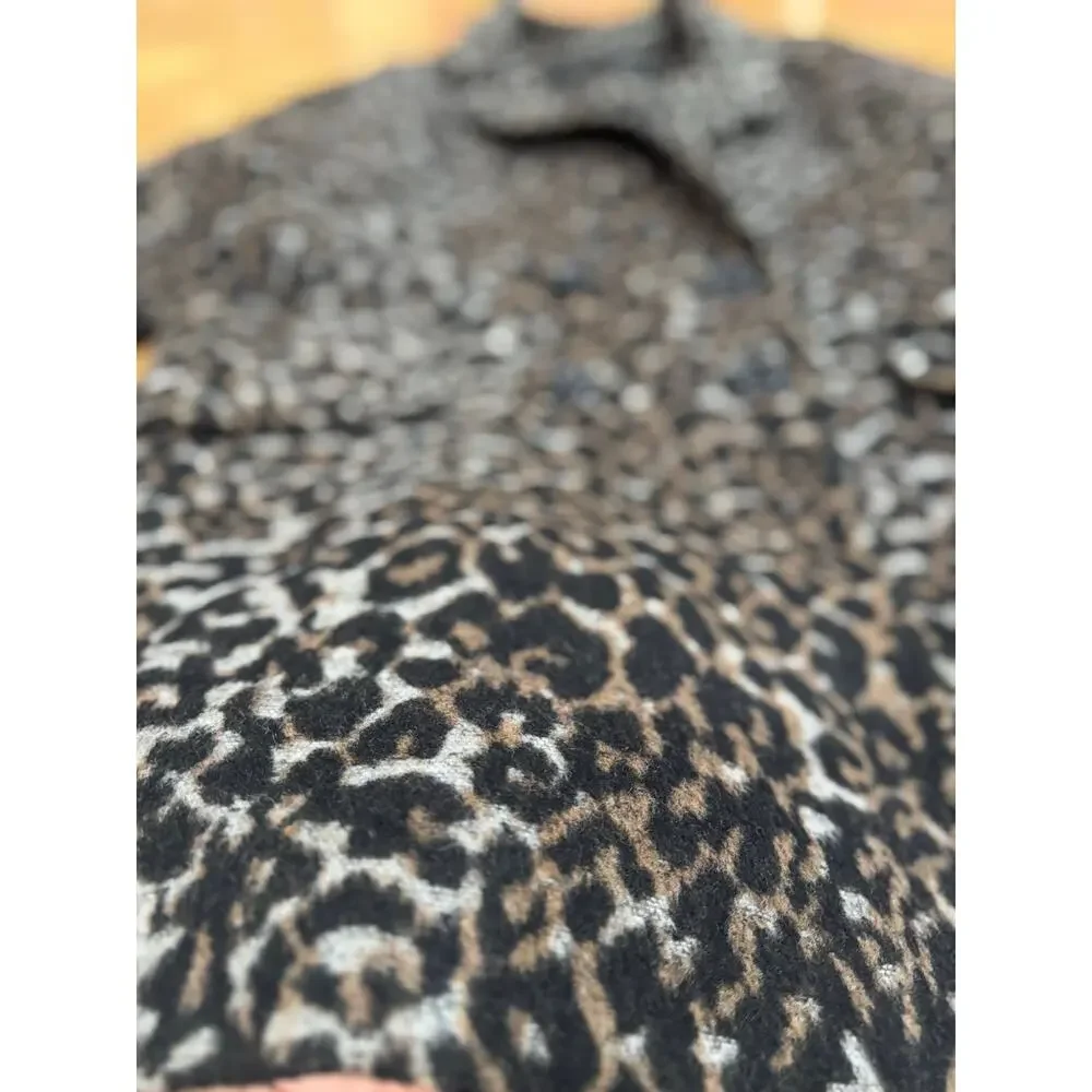 COACH Classic Wool Blend Cocoon Coat Double Breasted Oversized 3/4 Sleeve XS